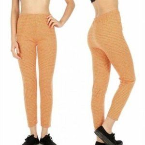 SEXY LEGGS Orange Striped Cotton Ankle Legging Pants Queen 14-15